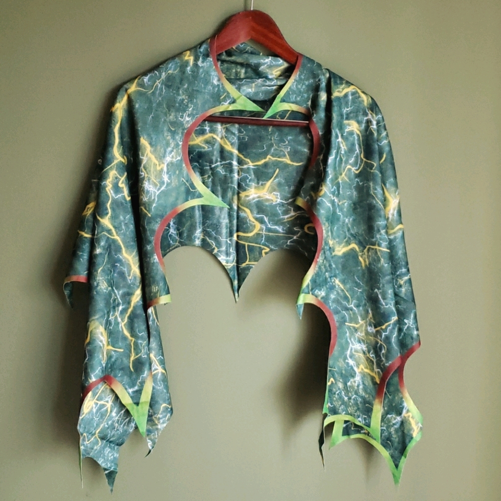 Awesome unique green lightning scarf wrap